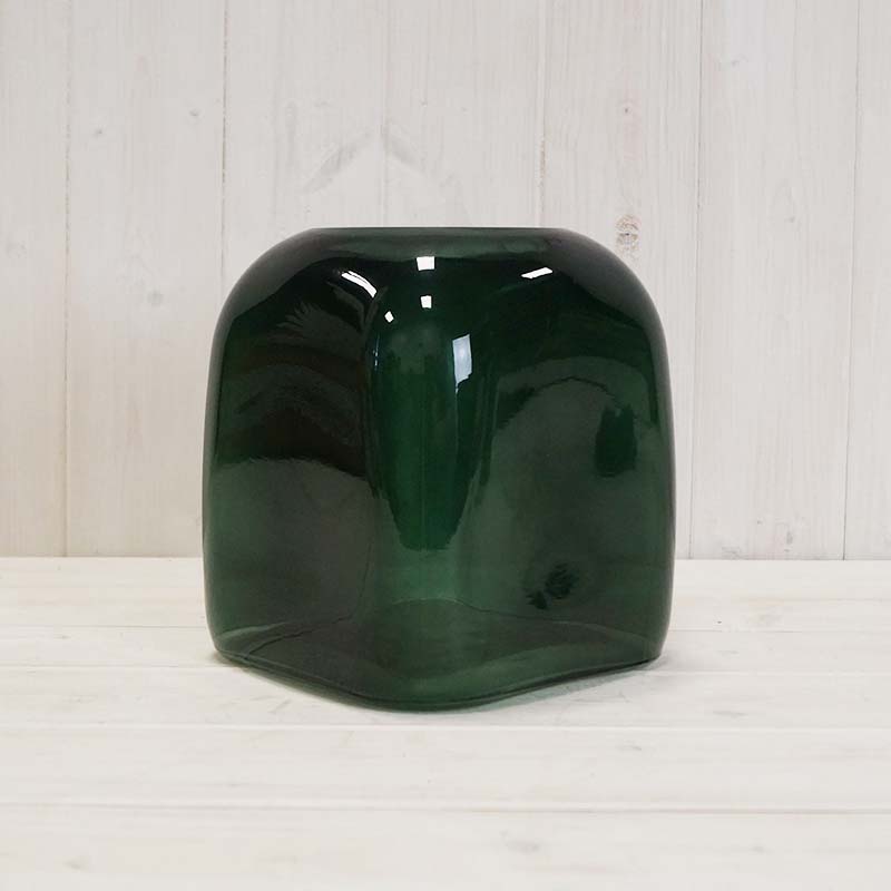 Green Square Bubble Vase (18cm) detail page